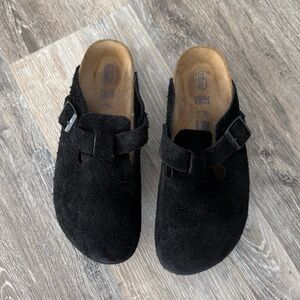 Birkenstock Boston Black Suede